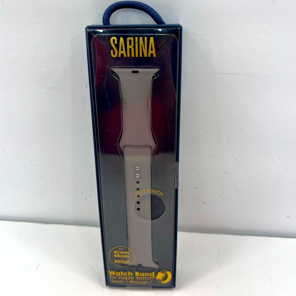 ⭐️SARINA💯SOFT TPUCH APPLE WATCH BAND, GREY, FITS 42mm, 44mm, 45mm